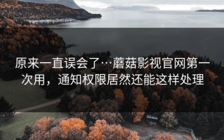 原来一直误会了…蘑菇影视官网第一次用，通知权限居然还能这样处理