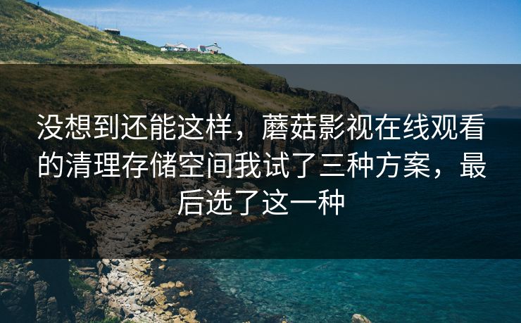 没想到还能这样,蘑菇影视在线观看的清理存储空间我试了三种方案,最后选了这一种 没想到还能这样,蘑菇影视在线观看的清理存储空间我试了三种方案,最后选了这一种